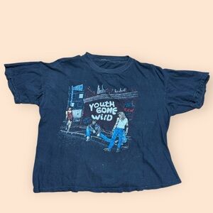 Vintage 1980s Skid Row Youth Gone Wild T Shirt Small Black Vtg 80s